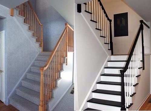 voor en na trap schilderen